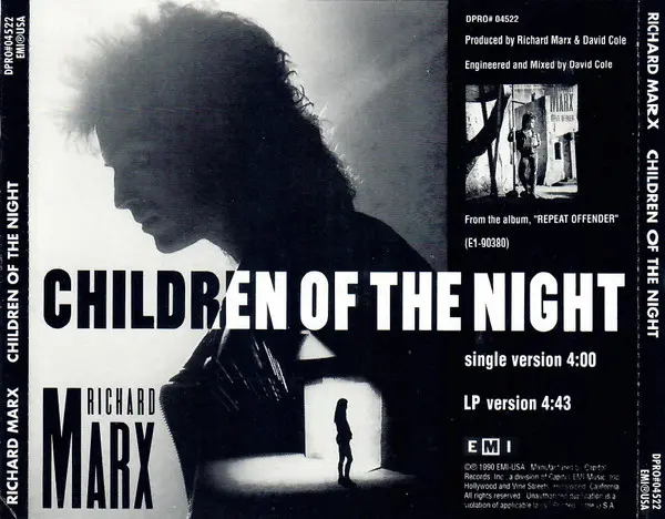 Richard Marx - Children of the Night (12' inch Single) 1990