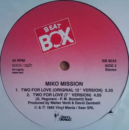 Miko Mission - Two For Love (Swedish Remix) 1985