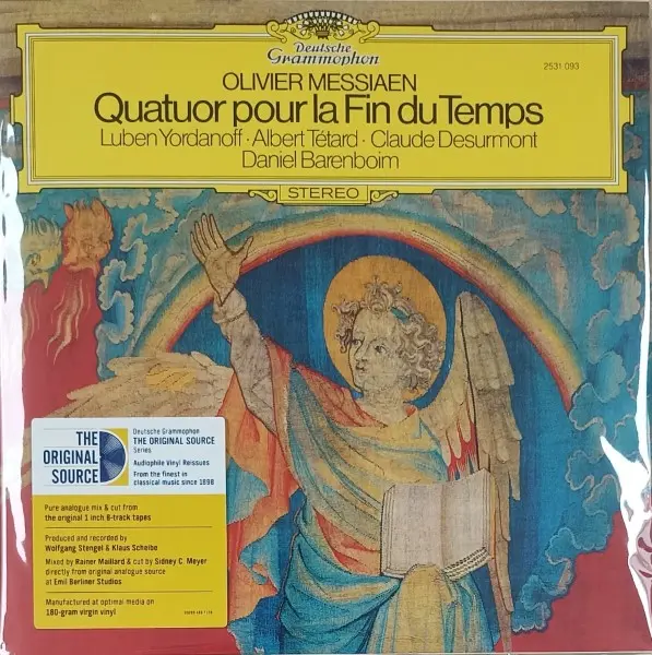 L. Yordanoff, A. Tetard, C. Desurmont, D. Barenboim - Olivier Messiaen - Quatuor pour la Fin du Temps (1979/2025, LP) DSD 256 скачать торрент L. Yordanoff, A. Tetard, C. Desurmont, D. Barenboim - Olivier Messiaen - Quatuor pour la Fin du Temps (1979/2025, LP) DSD 256 скачать торрент